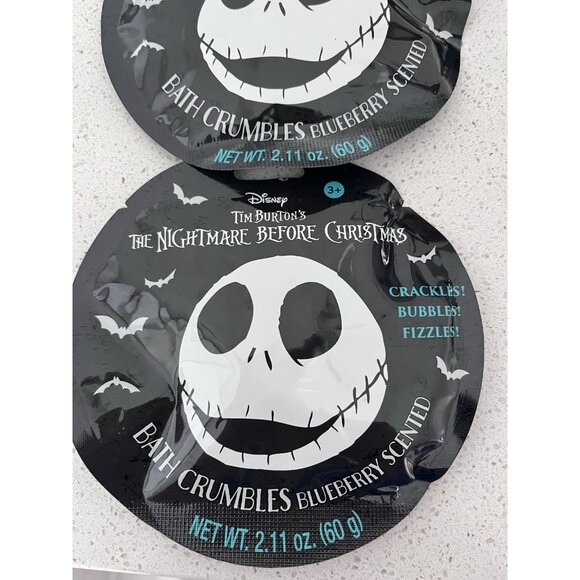 Set of 2 Disney The Nightmare Before Christmas Jack Bath Crumbles Blueberry Scen - Picture 3 of 3